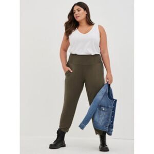 B COLLECTION Womens Green Pocketed Pull-on Styling Pants Plus 3X